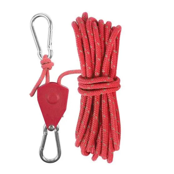 Tent Guyline Pulley Lock Reflective Stainless Carabiners