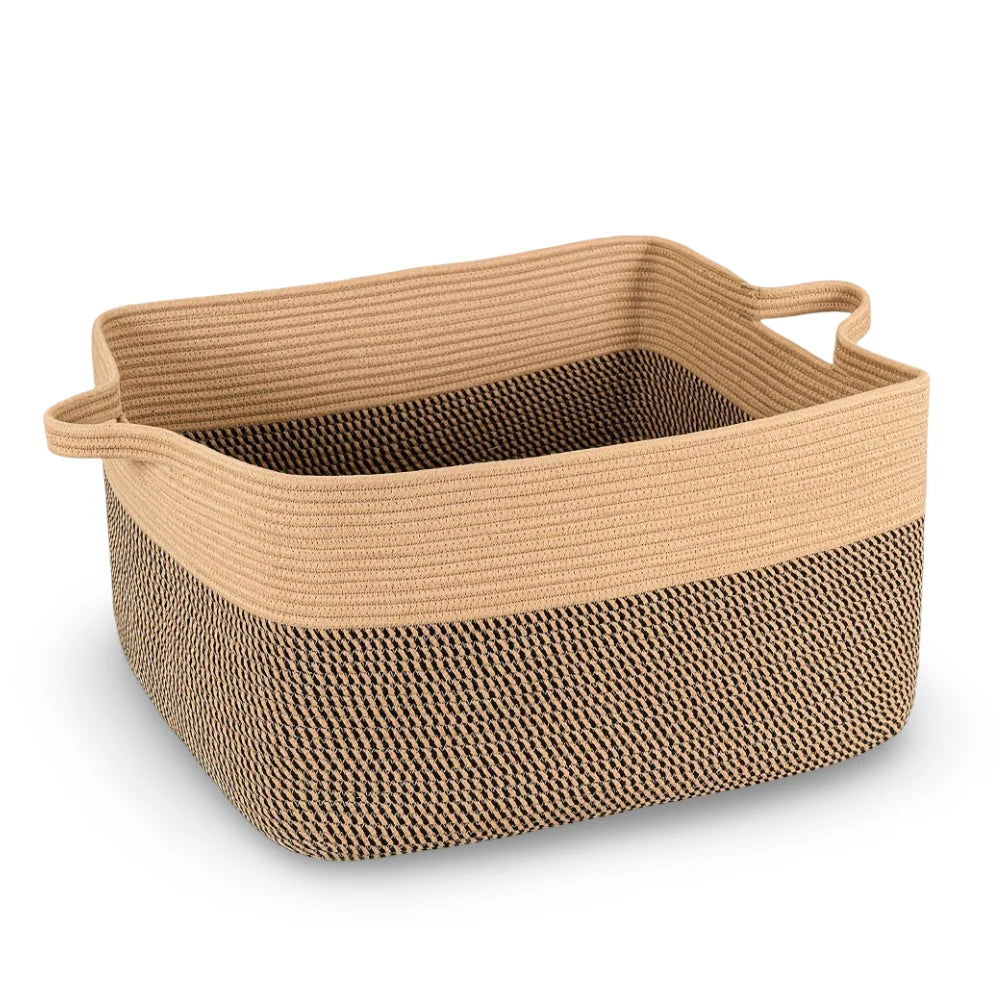 Textile Storage Basket 45L Machine Washable & Reinforced Handles