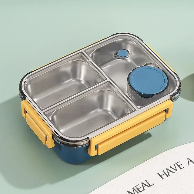 Thermal Food Container Insulated Stainless Steel Compartments Leak-Proof Closure