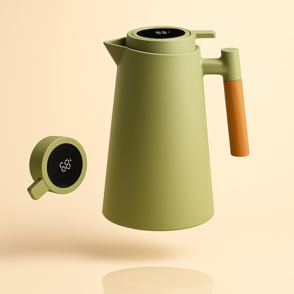 Thermos Flask Vacuum-Insulated Digital Temperature Display 1 L