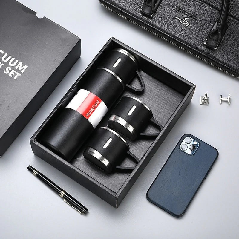 Thermos Set Vacuum Insulated 500 ml & 3 Cups