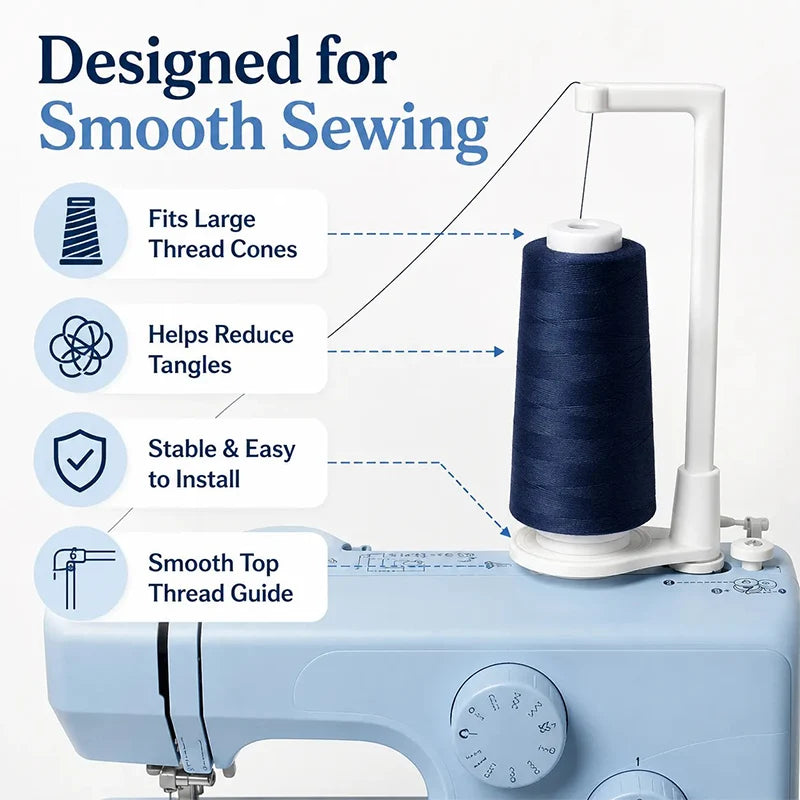 Thread Spool Holder Holds Oversized Spools Smooth Thread Flow