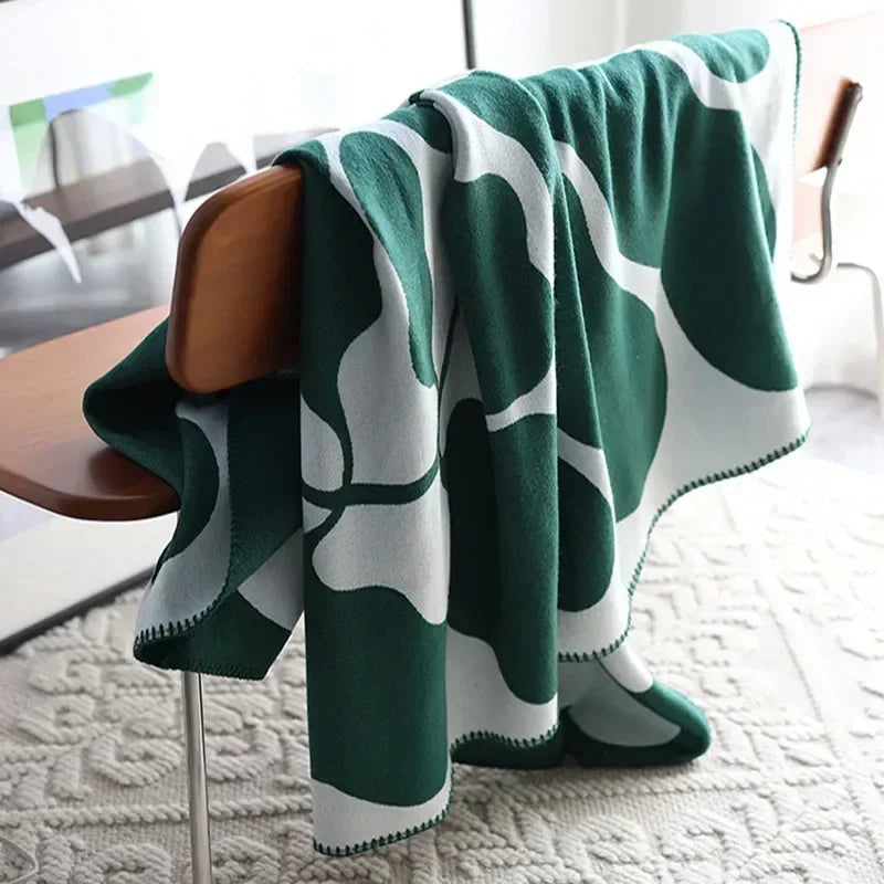 Throw Blanket Nordic Jacquard Cashmere-Like 130 x 180 cm