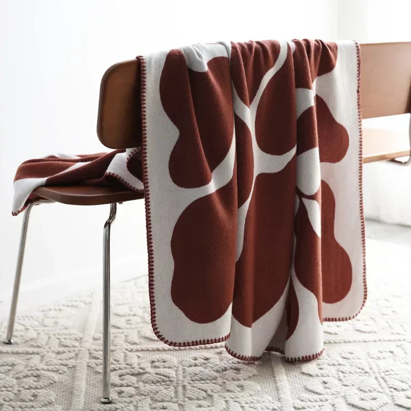 Throw Blanket Nordic Jacquard Cashmere-Like 130 x 180 cm