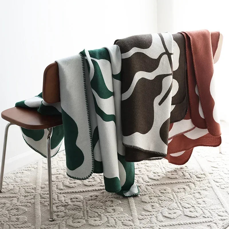 Throw Blanket Nordic Jacquard Cashmere-Like 130 x 180 cm