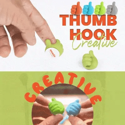 Thumb Hooks Soft Silicone Self-Adhesive Set of 20