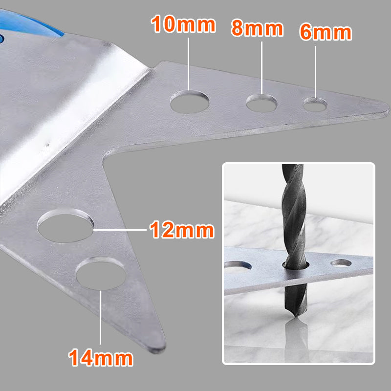 Tile Drill Guide Suction Cup Curved Holder Stainless Steel