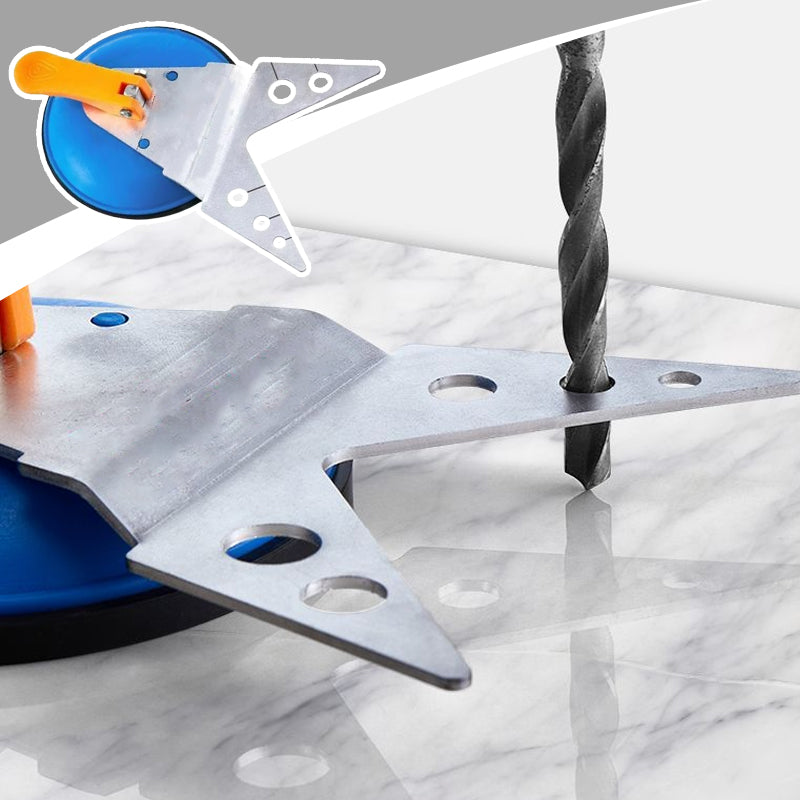Tile Drill Guide Suction Cup Curved Holder Stainless Steel