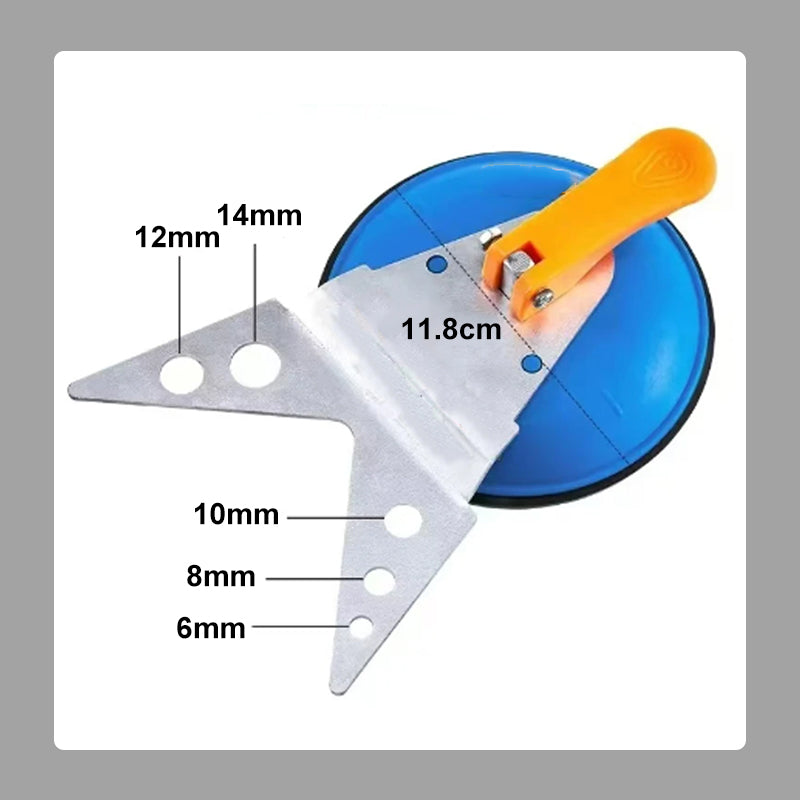 Tile Drill Guide Suction Cup Curved Holder Stainless Steel