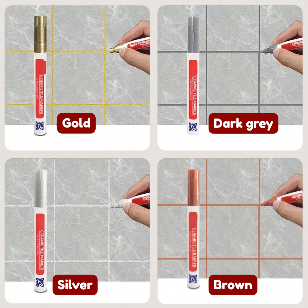 Tile Grout Pen Waterproof & Mold-Resistant Precision Applicator