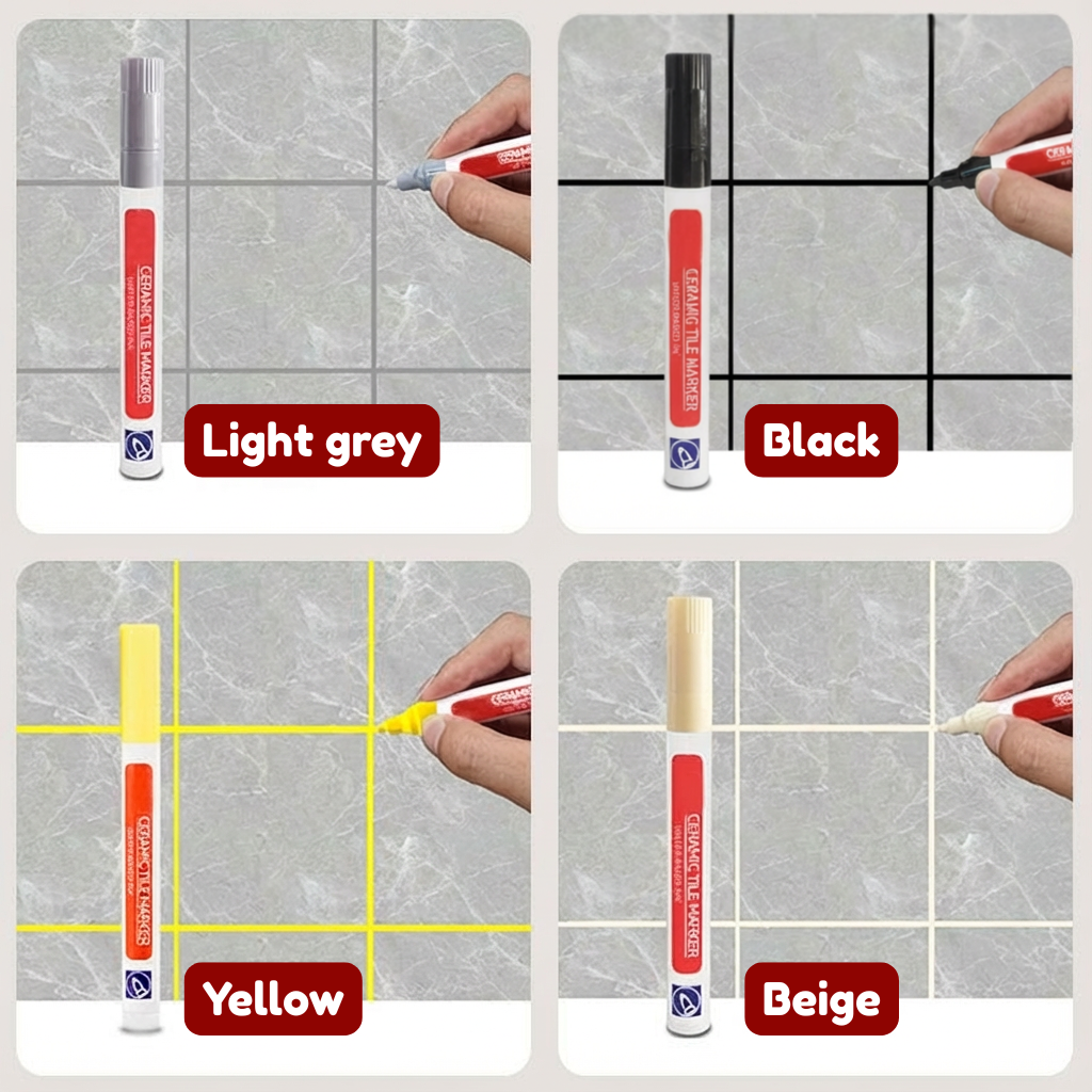 Tile Grout Pen Waterproof & Mold-Resistant Precision Applicator