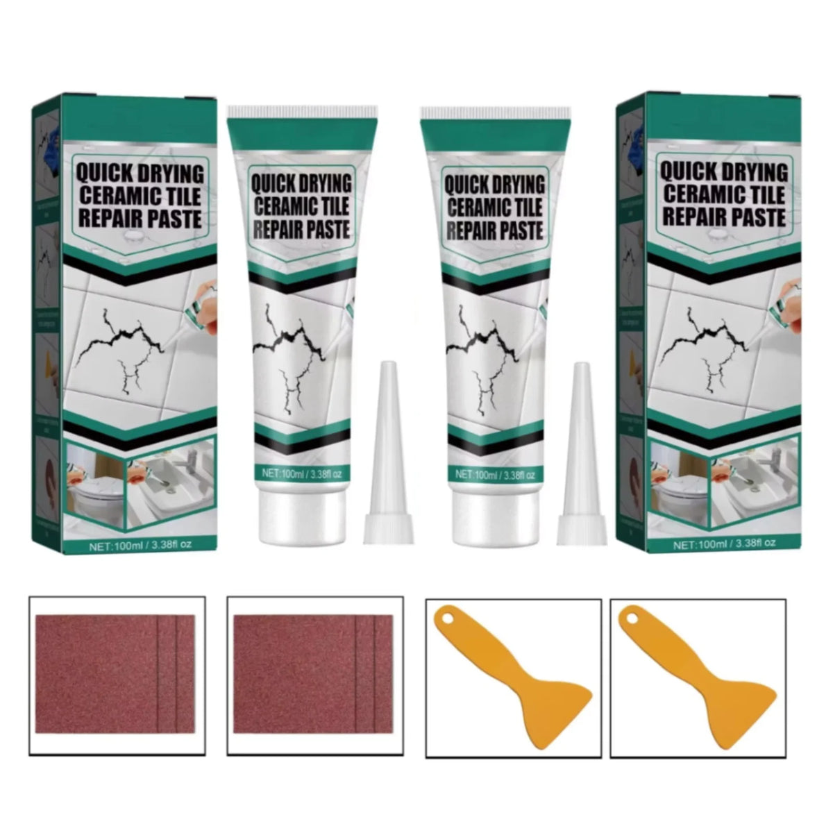 Tile Repair Kit Fast-Drying & Waterproof 3.38 Fl Oz