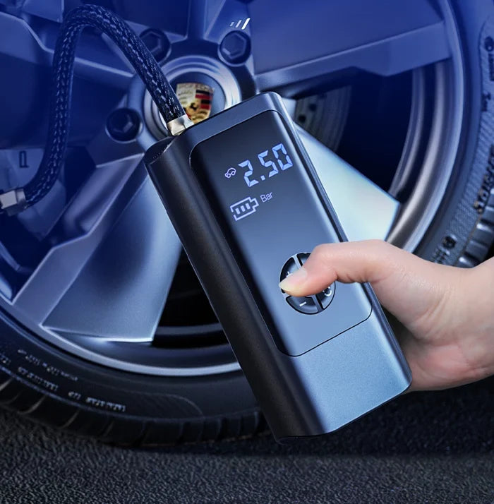 Tire Inflator Dual Power 12V & Rechargeable 150 PSI