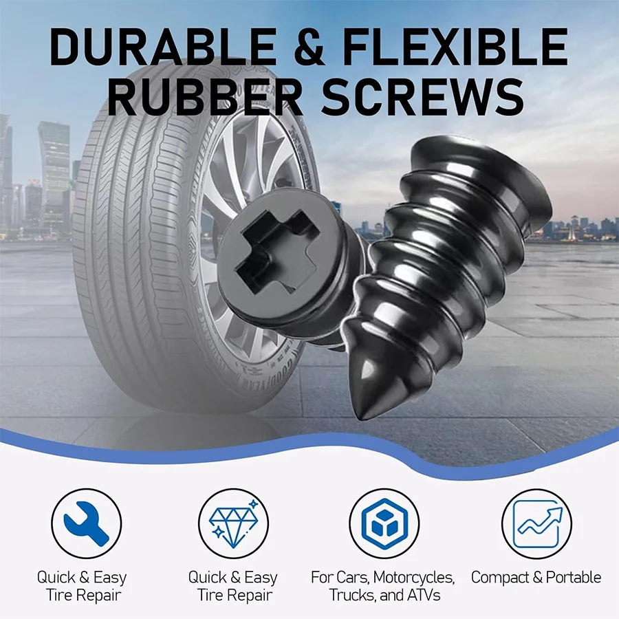 Tire Repair Kit Self-Sealing Rubber 60-Piece