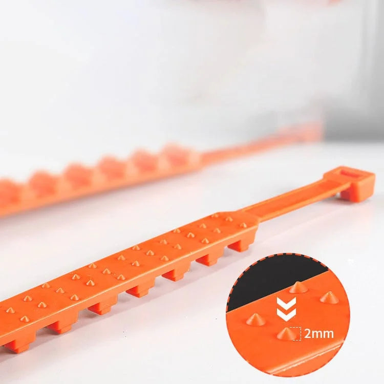 Tire Snow Chains Nylon Anti-Slip Adjustable 18-32 Inches