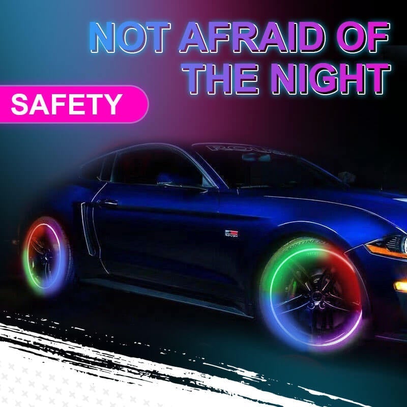 Tire Valve Cap Lights Motion-Activated 360 Degree Glow