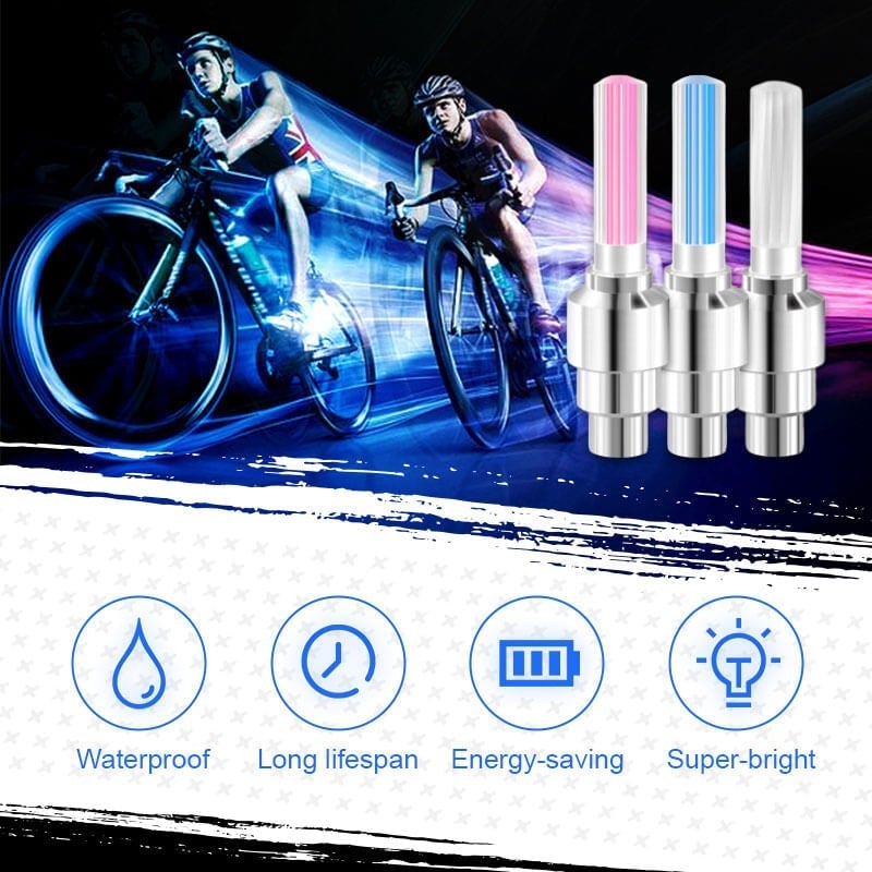 Tire Valve Cap Lights Motion-Activated 360 Degree Glow