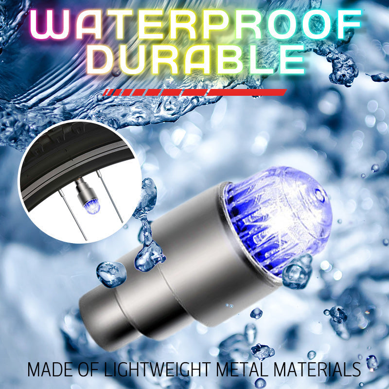 Tire Valve Caps Motion-Activated Flashing LED Waterproof