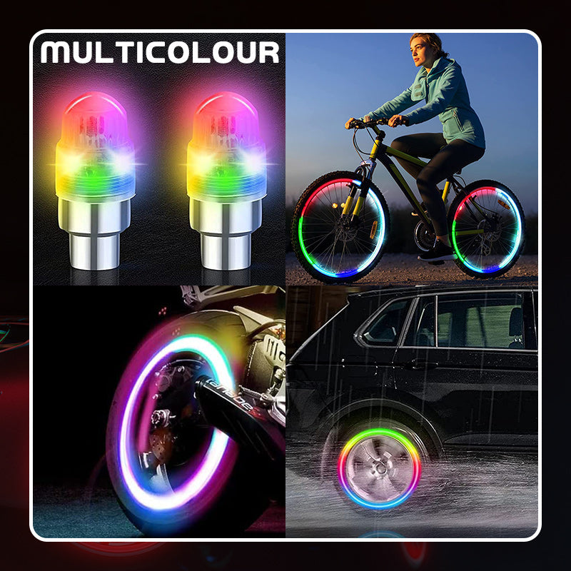 Tire Valve Caps Motion-Activated Flashing LED Waterproof