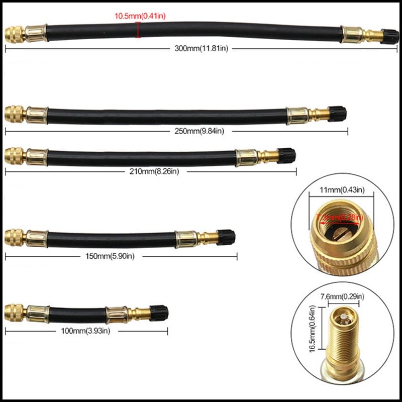 Tire Valve Extension Copper Airtight Seal Universal Fit