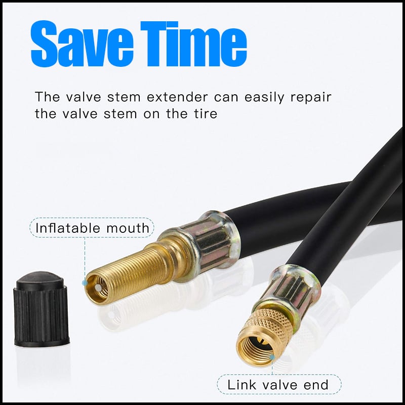 Tire Valve Extension Copper Construction Rubber Seal Universal Fit