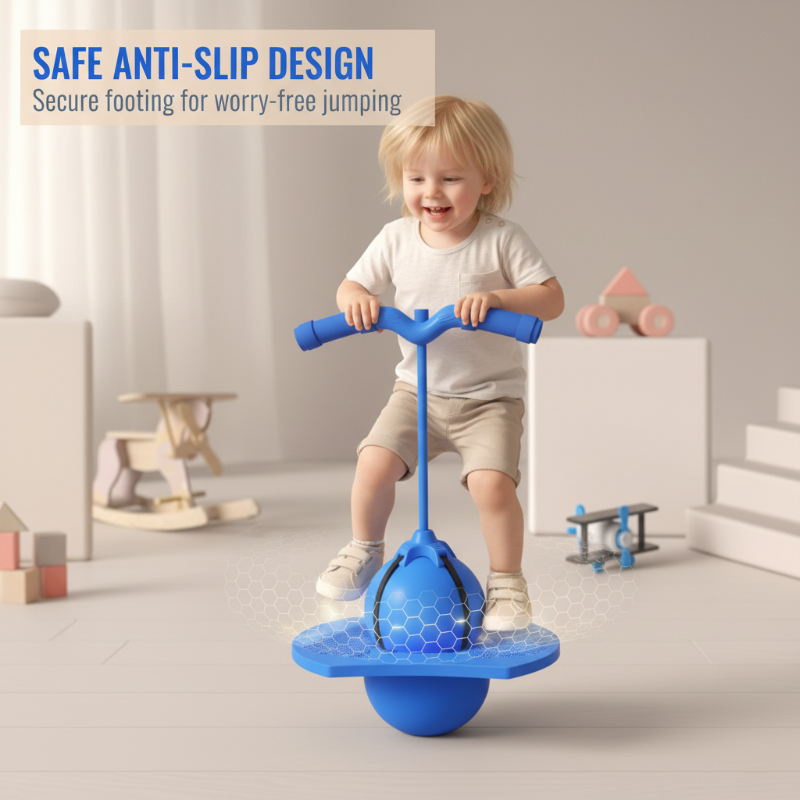 Toddler Hopper Ball Non-Slip Platform Removable Foam Handles