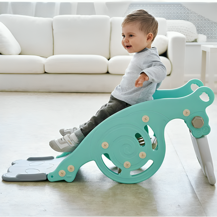 Toddler Playset Slide Swing & Hoop HDPE Rounded Edges