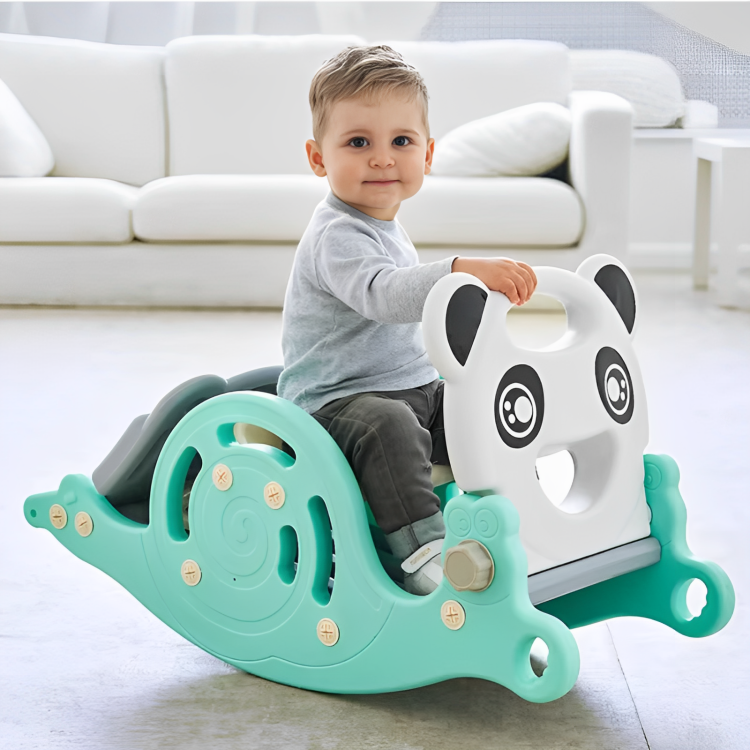 Toddler Playset Slide Swing & Hoop HDPE Rounded Edges