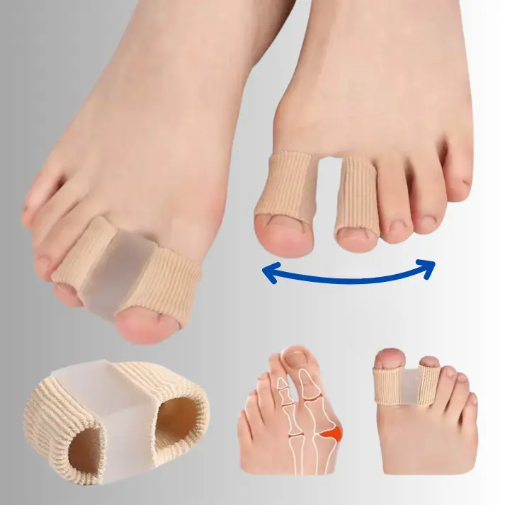 Toe Aligner Silicone Gel Washable Set of Two Pairs