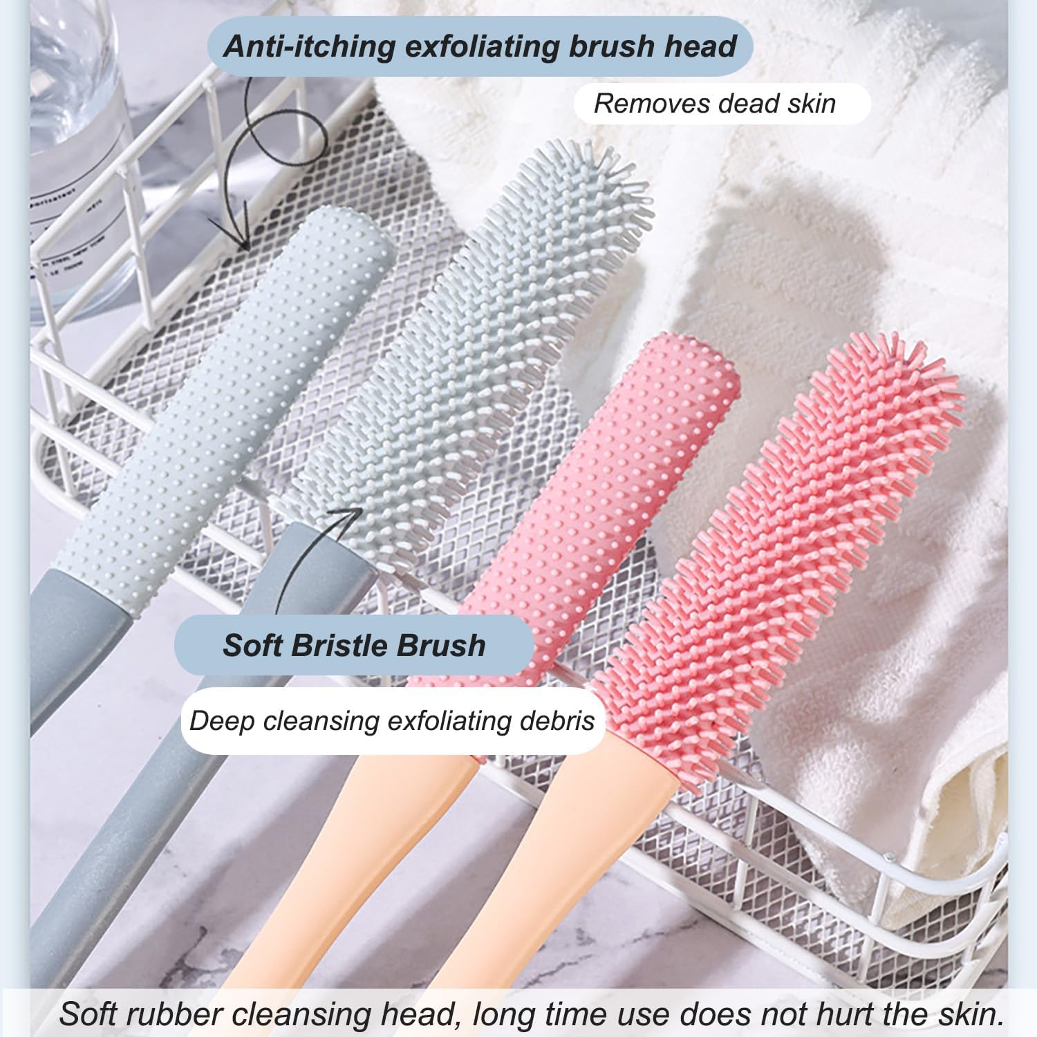Toe Gap Cleaner Ergonomic Long Handle & Soft Bristles
