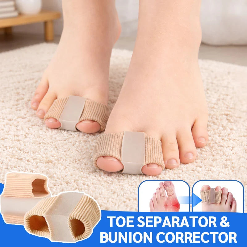 Toe Separator Set Thin Breathable Textile & Silicone