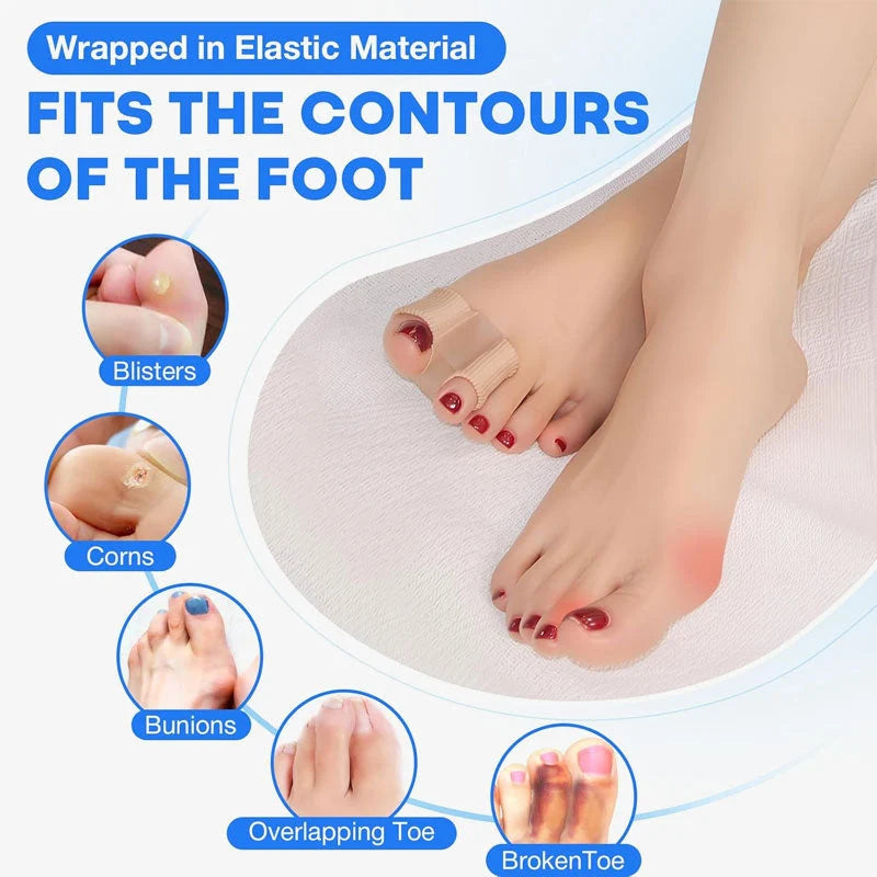 Toe Separator Set Thin Breathable Textile & Silicone