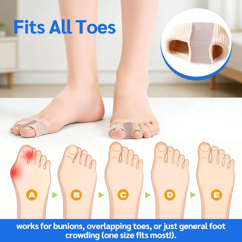 Toe Separator Set Thin Breathable Textile & Silicone