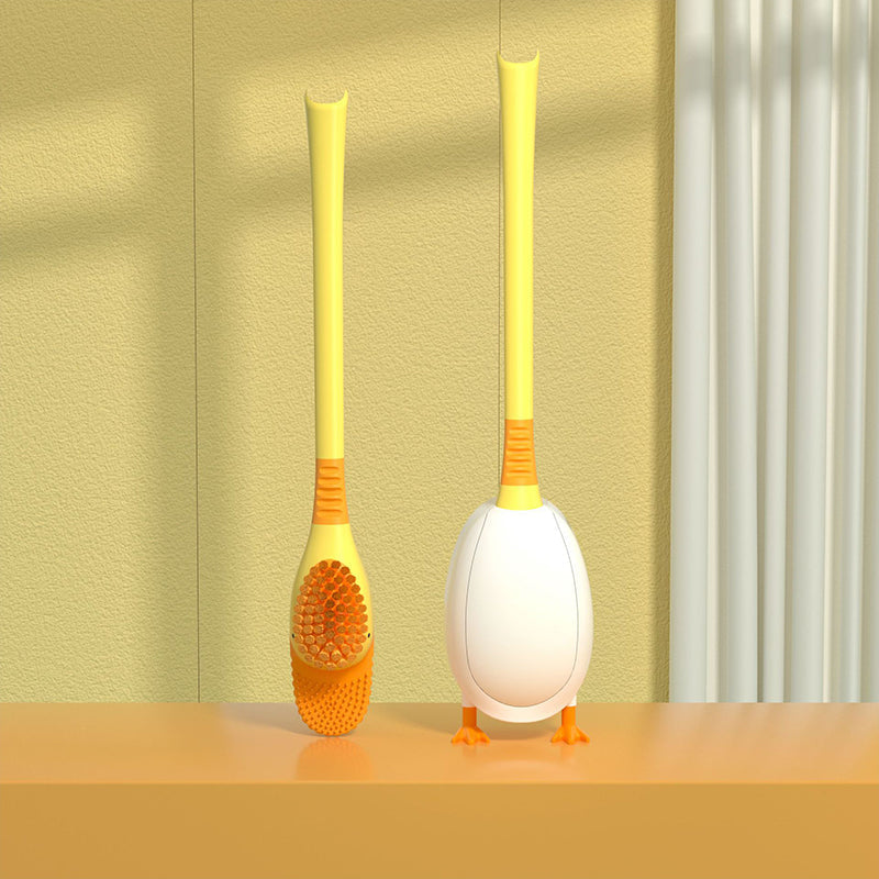 Toilet Brush 360° Soft TPR Head Non-Slip Handle