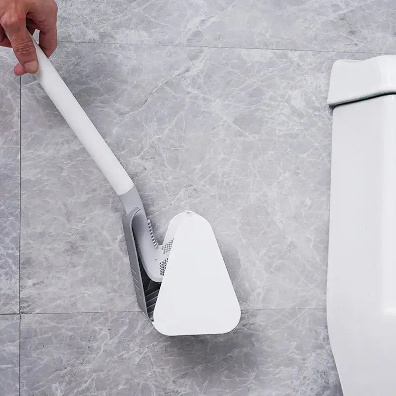 Toilet Brush Antibacterial Silicone Tool-Free Wall-Mount 36cm