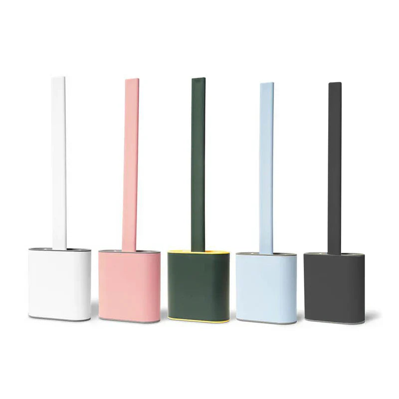 Toilet Brush D-Shaped Silicone Ventilated Holder