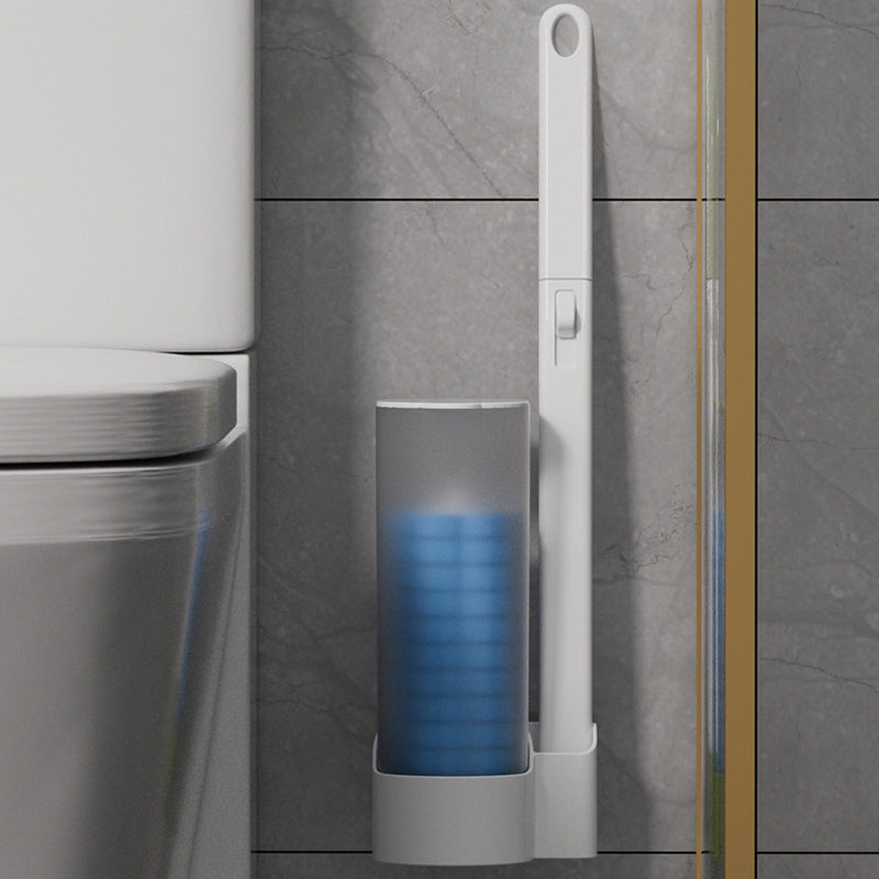 Toilet Brush Disposable Prefilled Sponge Heads Button Release