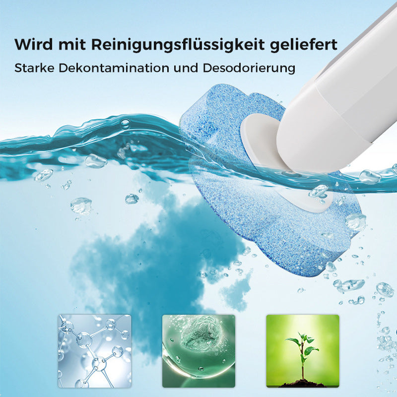 Toilet Brush Disposable Prefilled Sponge Heads Button Release