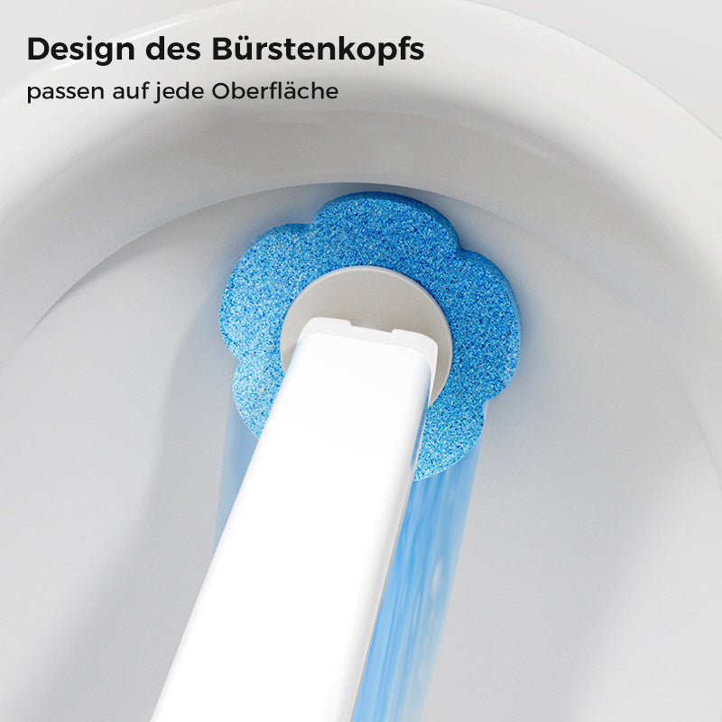 Toilet Brush Disposable Prefilled Sponge Heads Button Release