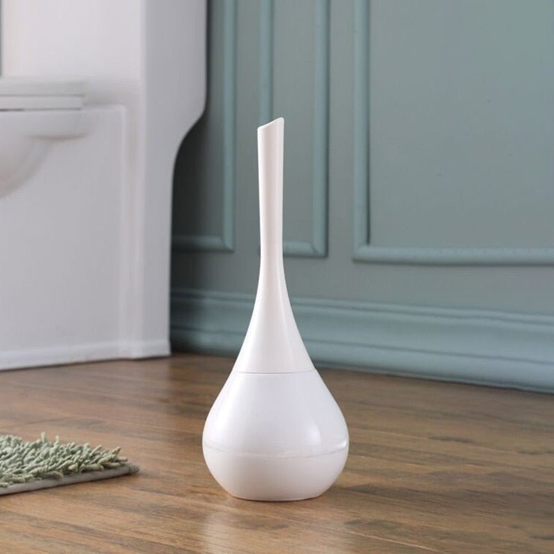 Toilet Brush & Holder Silicone Head Quick-Dry Ventilated Base