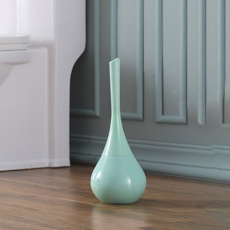 Toilet Brush & Holder Silicone Head Quick-Dry Ventilated Base