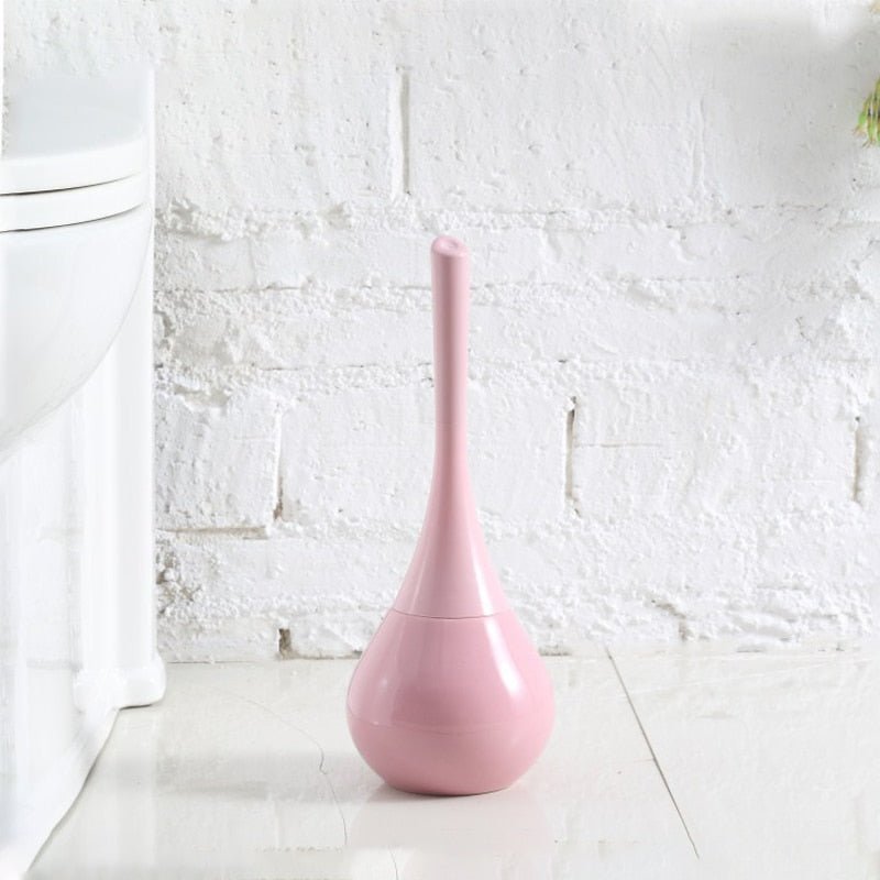 Toilet Brush & Holder Silicone Head Quick-Dry Ventilated Base