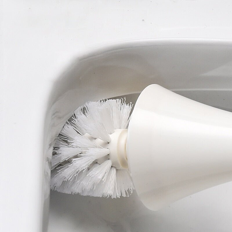 Toilet Brush & Holder Silicone Head Quick-Dry Ventilated Base