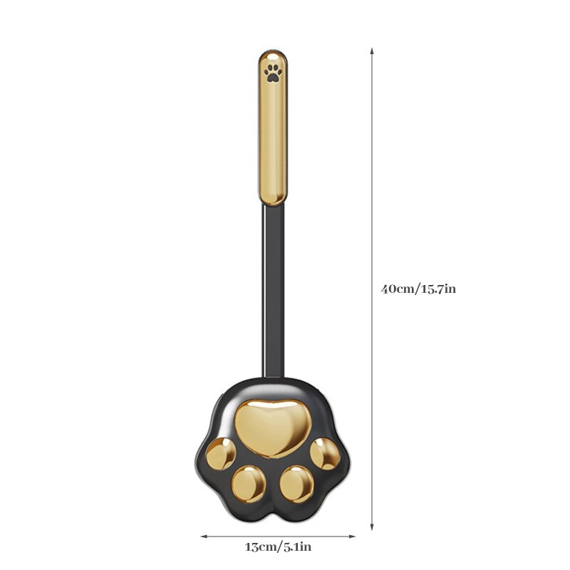 Toilet Brush Paw Print Silicone Bristles Quick-Drying Holder