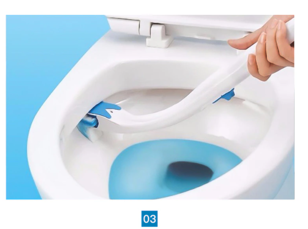 Toilet Brush Replaceable Fleece Pads Chemical-Free