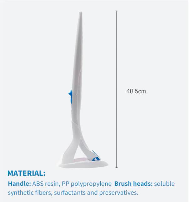 Toilet Brush Replaceable Fleece Pads Chemical-Free