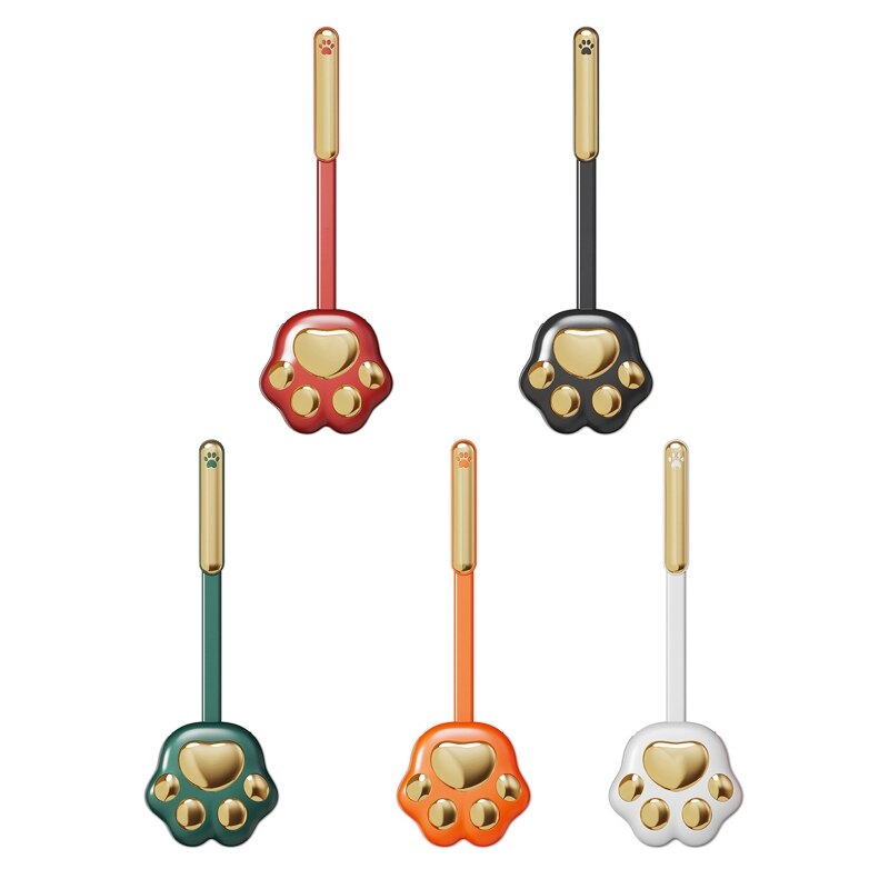 Toilet Brush Silicone Bristles Scratch-Free & Quick-Dry Holder