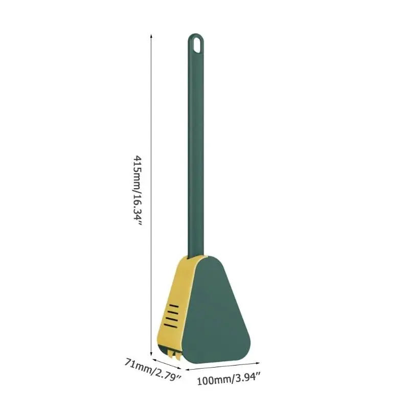 Toilet Brush Triangular Head TPR Bristles Drill-Free Mount