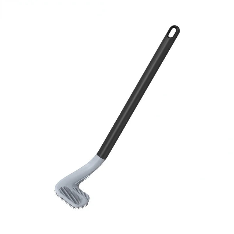 Toilet Brush Triangular TPR Bristles Drill-Free Mount