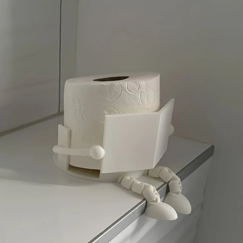 Toilet Paper Holder Adjustable Resin Arm & Universal Fit